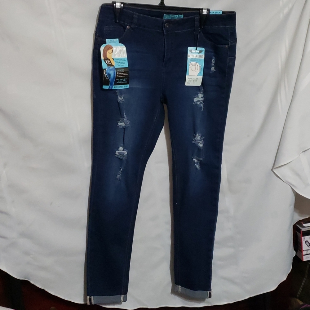 Wax Jean's Dark Distressed